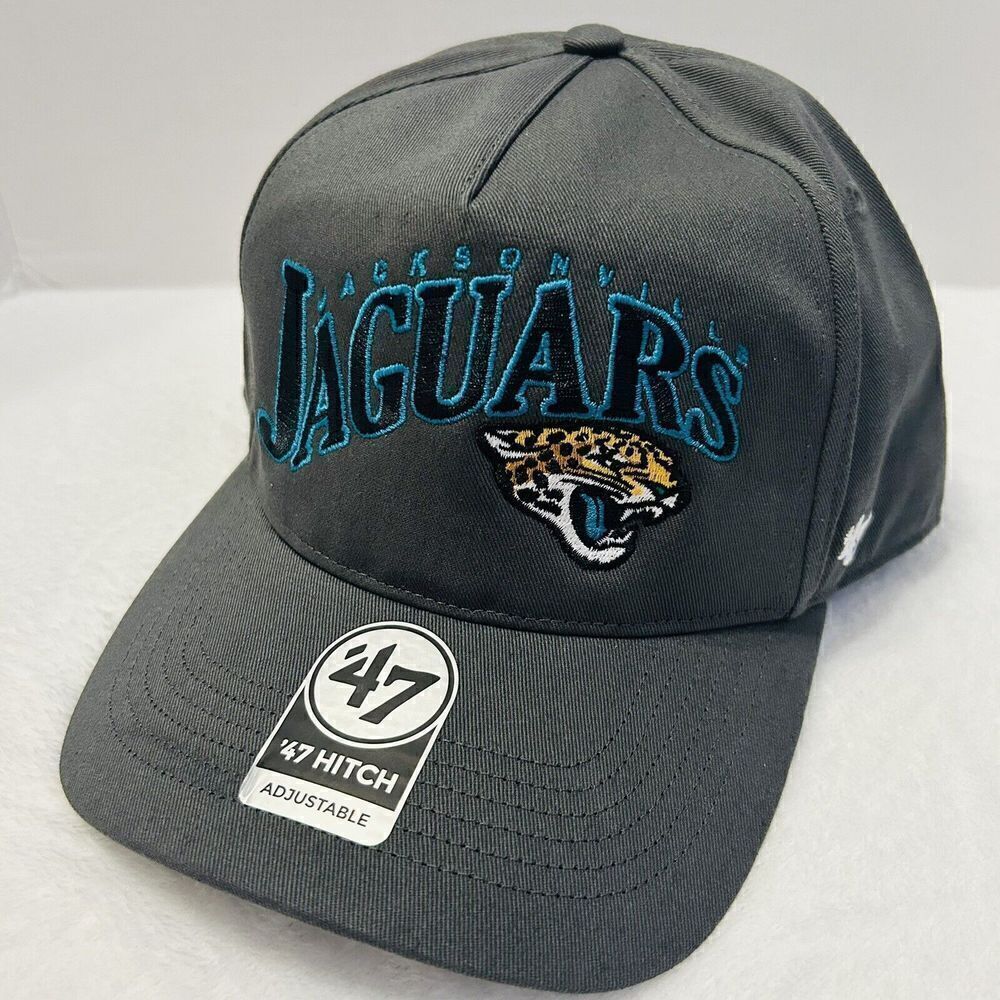 '47 Brand Jacksonville Jaguars Hitch Adjustable Snapback Hat Cap Gray NFL